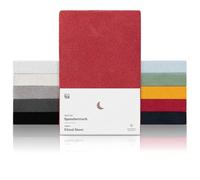 Blumtal Drap Housse Coton éponge 140-160 x 200 cm - Lot de 1 - protège-Matelas Chaud & Confortable certifié Oeko-Tex pour Matelas avec Hauteur jusqu'à 27 cm - Drap Housse 140x200 cm - en Rouge