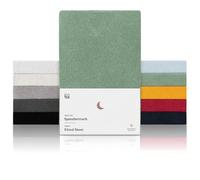 Blumtal Drap Housse Coton éponge 140-160 x 200 cm - Lot de 2 - protège-Matelas Chaud & Confortable certifié Oeko-Tex pour Matelas avec Hauteur jusqu'à 27 cm - Drap Housse 160x200 cm - en Vert été