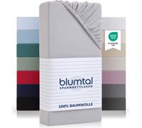 Blumtal Drap-housse en coton pour topper 90x200 cm Basics Jersey - Drap-housse en coton - Moonlight Grey - Gris