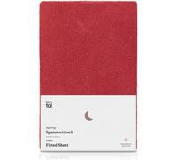 Blumtal Drap housse en éponge 180x200 cm en set de 2 - Drap housse en éponge jusqu'à une hauteur de matelas de 25cm - Drap housse en éponge chaud 180x200 en rouge