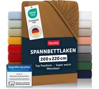Blumtal Drap-housse en microfibre 200x220 cm - Drap-housse en microfibre respirant en Pumpkin Spice - Drap-housse Oeko-Tex pour une nuit de sommeil agréable