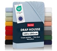 Blumtal Drap Housse Matelas 120x190 cm Microfibre Certifié Oeko-TEX Respirant et Doux