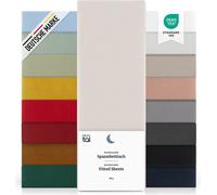 Blumtal Draps-housses 90x200cm Lot de 2 - Draps-housses en microfibre - Ivoire