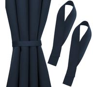 Blumtal embrasse pour rideaux, set de 2, bleu foncé - embrasse pour rideaux 72x5 cm - embrasse pour rideaux lavable et opaque