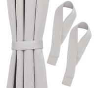 Blumtal embrasse pour rideaux, set de 2, gris clair - embrasse pour rideaux 72x5 cm - embrasse pour rideaux lavable et opaque