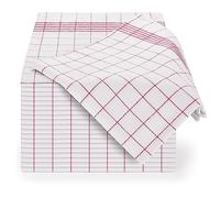 Blumtal Ensemble de torchon cusine Premium 50x70 cm en Coton - Lot de 10 - qualité certifiée Oeko-TEX - torchon Vaisselle - lavables jusqu'à 95°C - Ultra Absorbant - Design élégant à Carreaux - Rouge