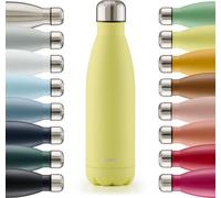 Blumtal Gourde en acier inoxydable isolée Thermos 350 ml - Jaune fluo - Gourde anti-fuite en métal - Gourde thermique sans BPA