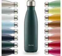 Blumtal Gourde en acier inoxydable isolée Thermos 350 ml - Vert foncé - Gourde anti-fuite en métal - Gourde thermique sans BPA