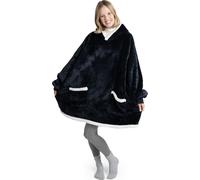 Blumtal Hoodie couverture dames avec manches et capuche - Pull douillet certifié OEKO-TEX dames - couverture à enfiler Anthracite