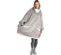 Blumtal Hoodie couverture femme avec manches et capuche - Pull douillet certifié OEKO-TEX femme - couverture à enfiler Gris