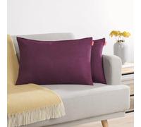 Blumtal Housse Coussin canape 30x50 cm - Lot de 2 - Housse Coussin 30x50 cm en Chenille Douce avec Fermeture éclaire cachée - Protection décorative certifiée Oeko-Tex - Entretien Facile - en Violet