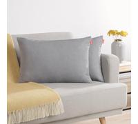 Blumtal Housse Coussin canape 30x50 cm - Lot de 2 - Housse Coussin 30x50 cm en Chenille Douce avec Fermeture éclaire cachée - Protection décorative certifiée Oeko-Tex - Entretien Facile - en Gris