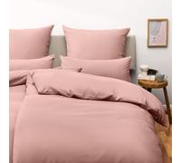 Blumtal Housse de Couette 155x200 + taie d'oreiller 50x80cm- Parure de lit 155x200 certifié Oeko-TEX - Rouge Aurore