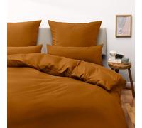 Blumtal Housse de Couette 155x220 + taie d'oreiller 80x80cm- Parure de lit 155x220 certifié Oeko-TEX -Marron