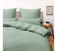 Blumtal Housse de Couette 220x240 cm + 2X taie d'oreiller 65x65 cm - Parure de lit 220x240 certifié Oeko-TEX - - Vert d'été
