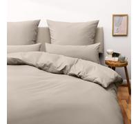 Blumtal Housse de Couette 240x220 + taie d'oreiller 40x70cm- Parure de lit 240x220 certifié Oeko-TEX -Taupe