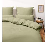 Blumtal Housse de Couette 240x220 + taie d'oreiller 80x80cm- Parure de lit 240x220 certifié Oeko-TEX -Vert Olive