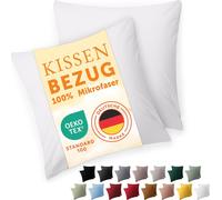Blumtal Housse de coussin 40x40 cm en lot de 2 douce - Housse de coussin 40x40 cm - 40x40 cm blanc