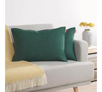 Blumtal Housse de Coussin 40x60 cm canape - Lot de 2 - Housse Coussin 40x60 cm en Chenille Douce avec Fermeture éclaire cachée - Protection décorative certifiée Oeko-Tex - Lavage Facile - en Vert