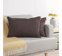 Blumtal Housse de Coussin 40x60 cm canape - Lot de 2 - Housse Coussin 40x60 cm en Chenille Douce avec Fermeture éclaire cachée - Protection décorative certifiée Oeko-Tex - Lavage Facile - en Marron