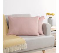 Blumtal Housse de Coussin 40x60 cm canape - Lot de 2 - Housse Coussin 40x60 cm en Chenille Douce avec Fermeture éclaire cachée - Protection décorative certifiée Oeko-Tex - Lavage Facile - en Rose