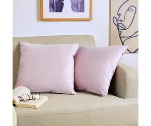 Blumtal Housse de Coussin canape - Lot de 2 - Housse Coussin 30x50 - Housses de Coussins décoratifs Velours - Housse de Coussin 30x50 - Housses de Coussins canapé certifiées Oeko-Tex - en Vieux Rose