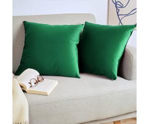Blumtal Housse de Coussin canape - Lot de 2 - Housse Coussin 30x50 - Housses de Coussins décoratifs Velours - Housse de Coussin 30x50 - Housses de Coussins canapé certifiées Oeko-Tex - Vert botanique
