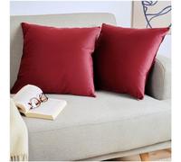 Blumtal Housse de Coussin canape - Lot de 2 - Housse Coussin 40x40 - Housses de Coussins décoratifs Velours - Housse de Coussin 40x40 - Housses de Coussins canapé certifiées Oeko-Tex - en Bordeaux