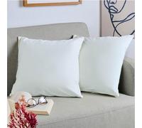 Blumtal Housse de Coussin canape - Lot de 2 - Housse Coussin 45x45 - Housses de Coussins décoratifs Velours - Housse de Coussin 45x45 - Housses de Coussins canapé certifiées Oeko-Tex - Couleur Blanc