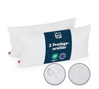 Blumtal Housse de Coussin de lit Impermeable - Taies d'oreiller 40x80 - Oreiller Moyen avec Fermeture éclair - Housse de Coussins Anti-acariens hypoallergénique certifiée Oeko Tex - 2 pièces