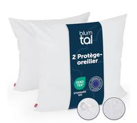 Blumtal Housse de Coussin de lit Impermeable - Taies d'oreiller 65x65 - Oreiller Moyen avec Fermeture éclair - Housse de Coussins Anti-acariens hypoallergénique certifiée Oeko Tex - 2 pièces