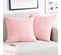 Blumtal Housses de Coussin canapé 30x50 cm - Lot de 2 - Housse de Coussin 30x50 en Velours côtelé - Fermeture éclair Invisible - Housse Douce pour Coussin canape - Housse Coussin 30x50 - Rose pâle