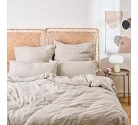 Blumtal Linge de lit 135x200 cm - Oeko-TEX certifié Linge de lit 135x200 Coton - Housse de Couette 135 x 200 + taie d'oreiller 40x80 - Linge de lit 135x200 été - Linge de lit Gris