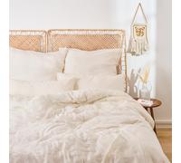Blumtal Linge de lit 135x200 cm - Oeko-TEX certifié Linge de lit 135x200 Coton - Housse de Couette 135 x 200 + taie d'oreiller 80x80 - Linge de lit 135x200 été/Beige