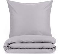 Blumtal linge de lit 140x220cm + taie d'oreiller 50x70cm - Microfibre Bed Sheets 140x220cm - 2pcs set linge de lit gris