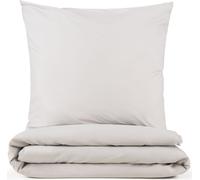 Blumtal linge de lit 140x220cm + taie d'oreiller 50x70cm - Microfibre Bed Sheets 140x220cm - 2pcs set linge de lit gris clair