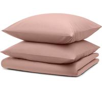 Blumtal linge de lit 155x200cm + 2x taies d'oreiller 40x80cm - Microfibre Bed Sheets 155x200cm - 3-pièces de linge de lit rose