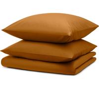 Blumtal linge de lit 155x200cm + 2x taies d'oreiller 80x80cm - Microfibre Bed Sheets 155x200cm - 3-pièces de linge de lit Brown