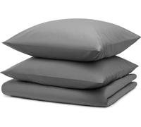 Blumtal linge de lit 190x200cm + 2x taies d'oreiller 40x70cm - Microfibre Bed Sheets 190x200cm - 3-pièces de linge de lit gris