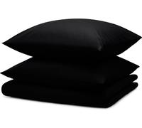 Blumtal linge de lit 190x200cm + 2x taies d'oreiller 40x70cm - Microfibre Bed Sheets 190x200cm - 3-pièces de linge de lit noir