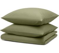 Blumtal linge de lit 260x240cm + 2x taies d'oreiller 40x70cm - Microfibre Bed Sheets 260x240cm - 3-pièces de linge de lit vert clair