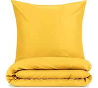 Blumtal Literie 140x200cm + taie d'oreiller 40x80cm - Microfibre Bed Sheets 140x200cm - 2pcs set linge de lit jaune
