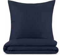 Blumtal Literie 140x200cm + taie d'oreiller 40x80cm - Microfibre Bed Sheets 140x200cm - 2pcs set linge de lit bleu foncé