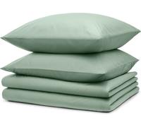 Blumtal Literie 2x 135x200cm + 2x taies d'oreiller 40x80cm - Microfibre Bed Sheets 135x200cm - Set de 4 draps de lit vert