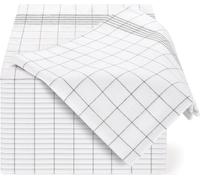 Blumtal Lot de 10 torchons Premium - torchons de qualité supérieure, 100% coton, à carreaux gris, 50x70cm