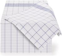 Blumtal Lot de 10 torchons Premium - torchons de qualité supérieure, 100% coton, bleu à carreaux, 50x70cm