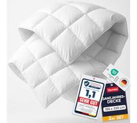 Blumtal Lot de 2 couvertures Toutes Saisons 155x220 cm 300 g/m² Oeko-TEX | Set de deux couvertures toutes saisons 300 g/m², pratique pour chambre principale ou invités.