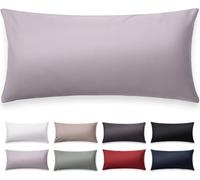 Blumtal Lot de 2 Premium Mako Satin Coton Taie d'oreiller 60x60 cm - Taie d'oreiller super douce 60x60, avec aspect brillant noble et fermetures éclair de même couleur, housse de coussin, Gris