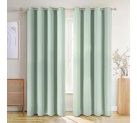 Blumtal - Lot de 2 Rideaux Occultants - Rideau Thermique Isolant Anti Froid - Rideau Occultant avec Œillets - Rideau Fenetre, 140 x 145 cm, Summer Green - Vert