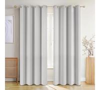 Blumtal - Lot de 2 Rideaux Occultants - Rideau Thermique Isolant Anti Froid - Rideau Occultant avec Œillets - Rideau Fenetre, 140 x 145 cm, Moonlight Grey - Gris